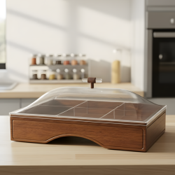 Wood and Acrylic Serving Tray